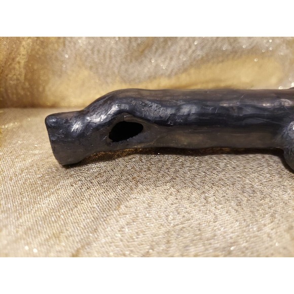 Dona Rosa Signed Coyotepec Oaxaca Mexican Folk Art Black Pottery Flute - Picture 12 of 16